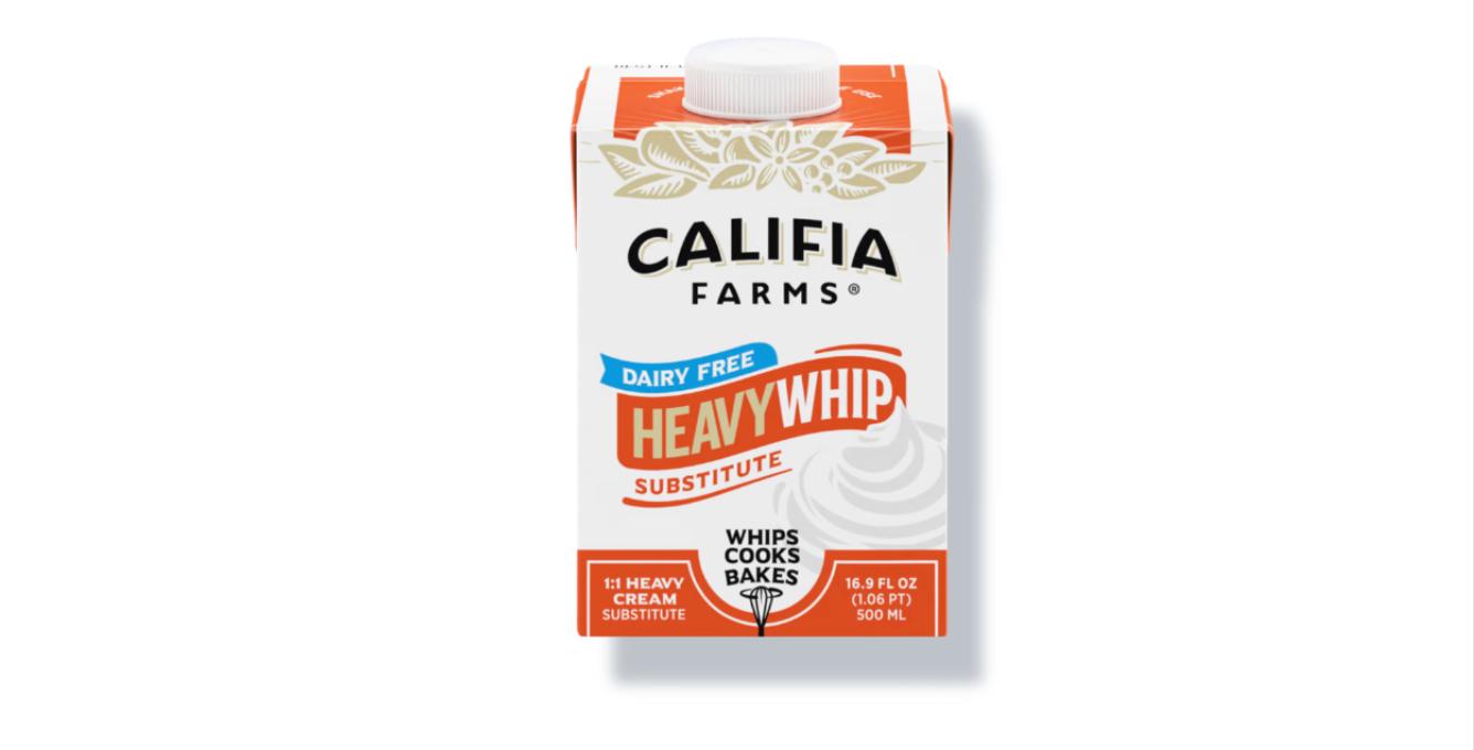 Carton of Califia Farms Dairy-Free Heavy Whipping Cream Substitute 