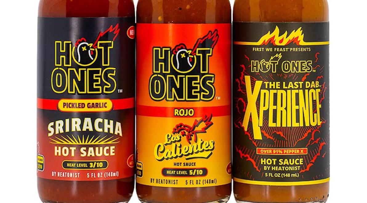 bottles of hot ones sauce