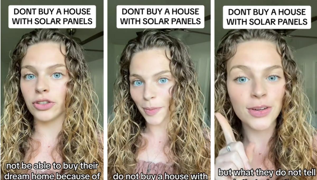 realtor says do not buy a house with solar panels